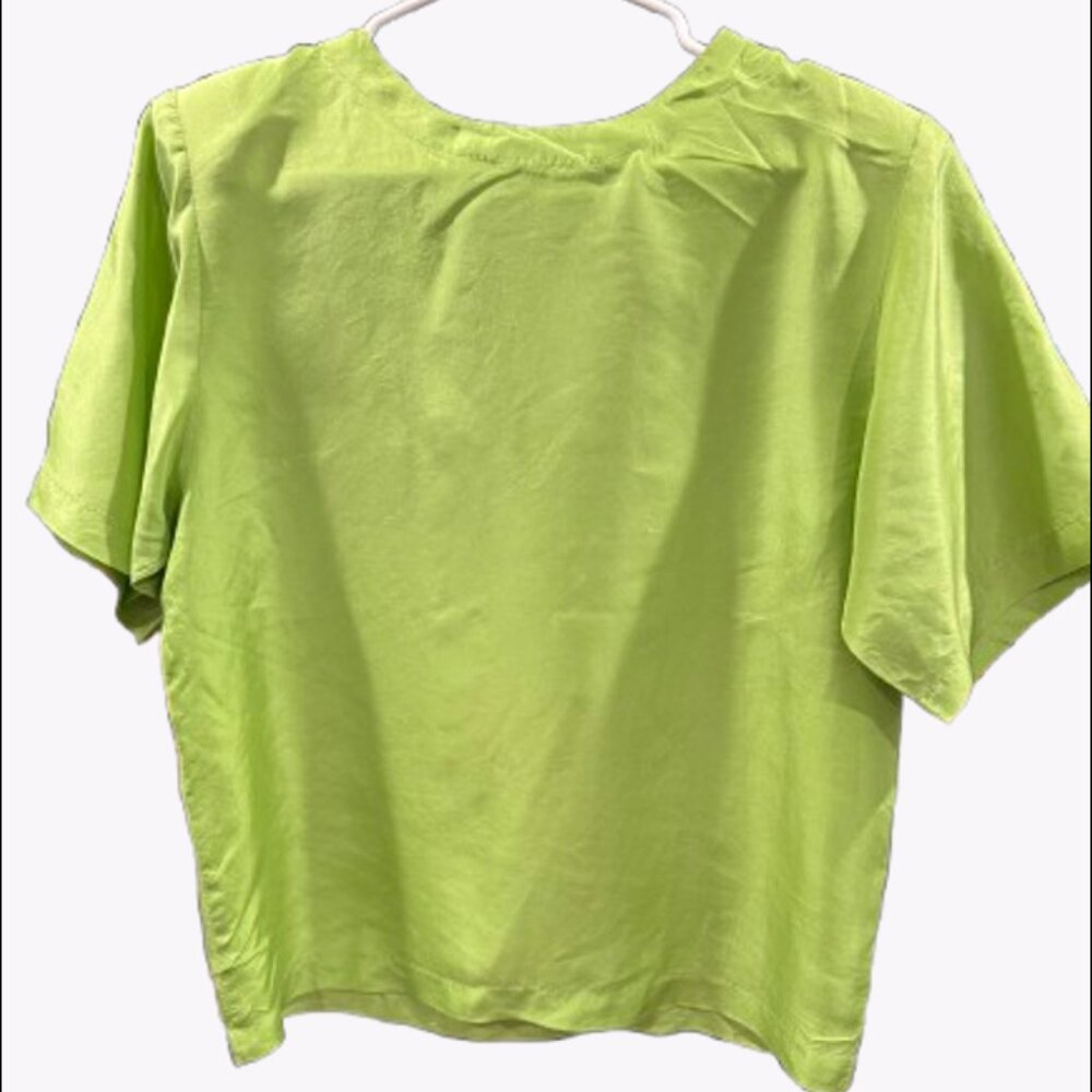 VTG Stunt Collections 80s Capsule Minimalist 100% Silk Women's Blouse (Size S)